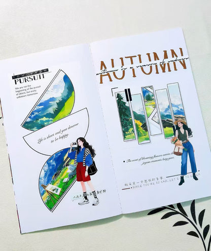 Highland Snow Mountain Landscape Die‑Cut PET Tape