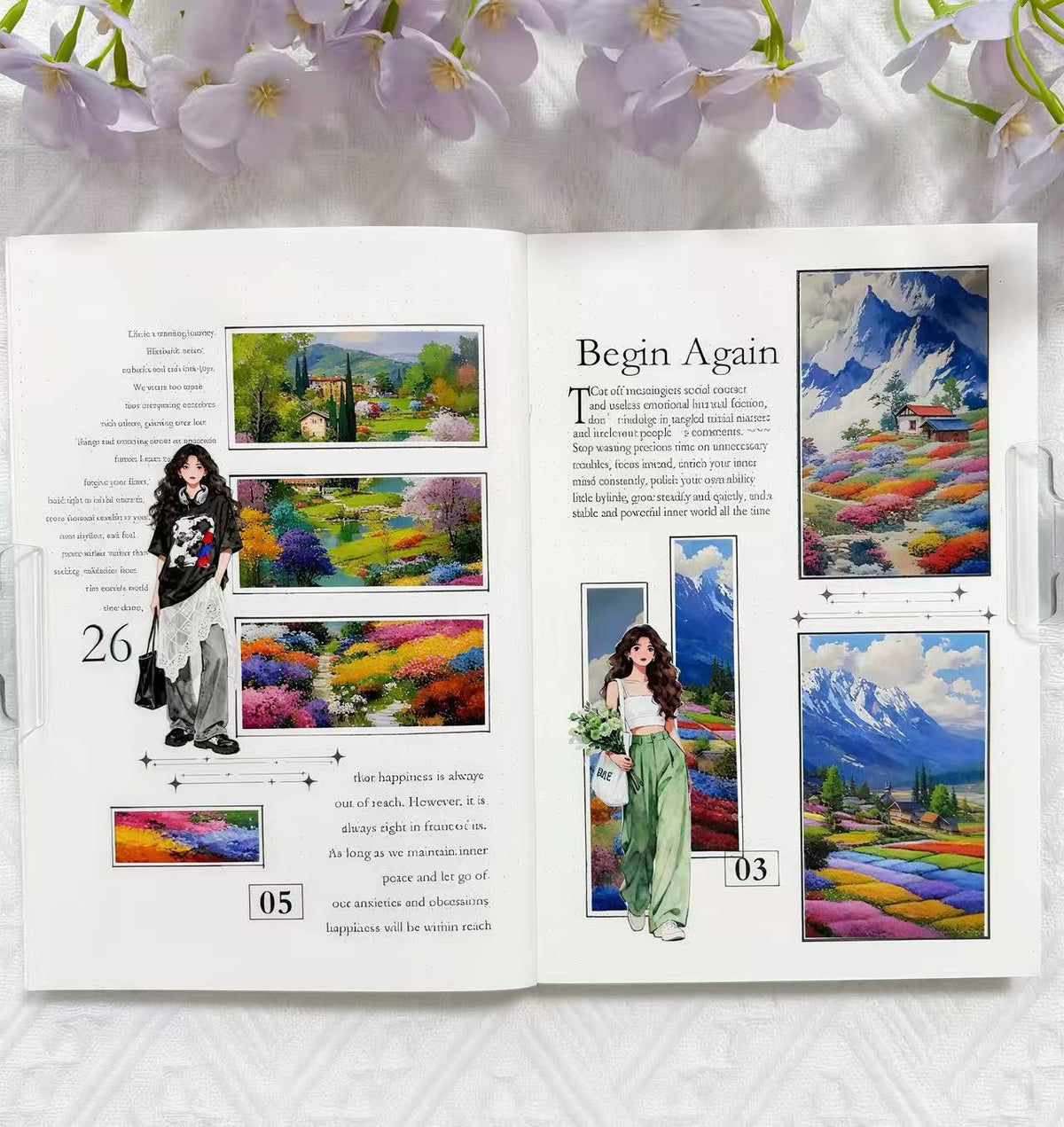 Black Line Journal Frame Die‑Cut PET Tape