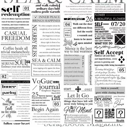 Collage Magazine Clipping Journal Washi Tape