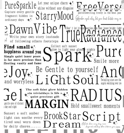 Black Art Font Journaling Tape