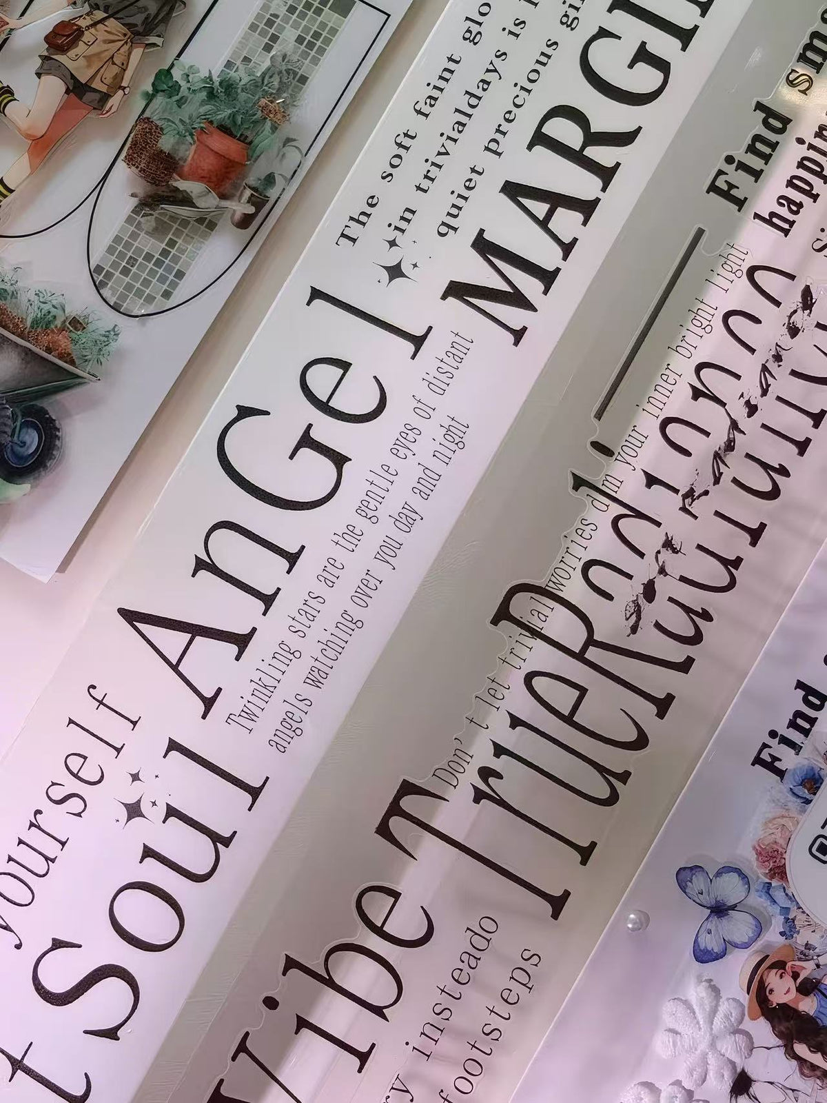 Black Art Font Journaling Tape