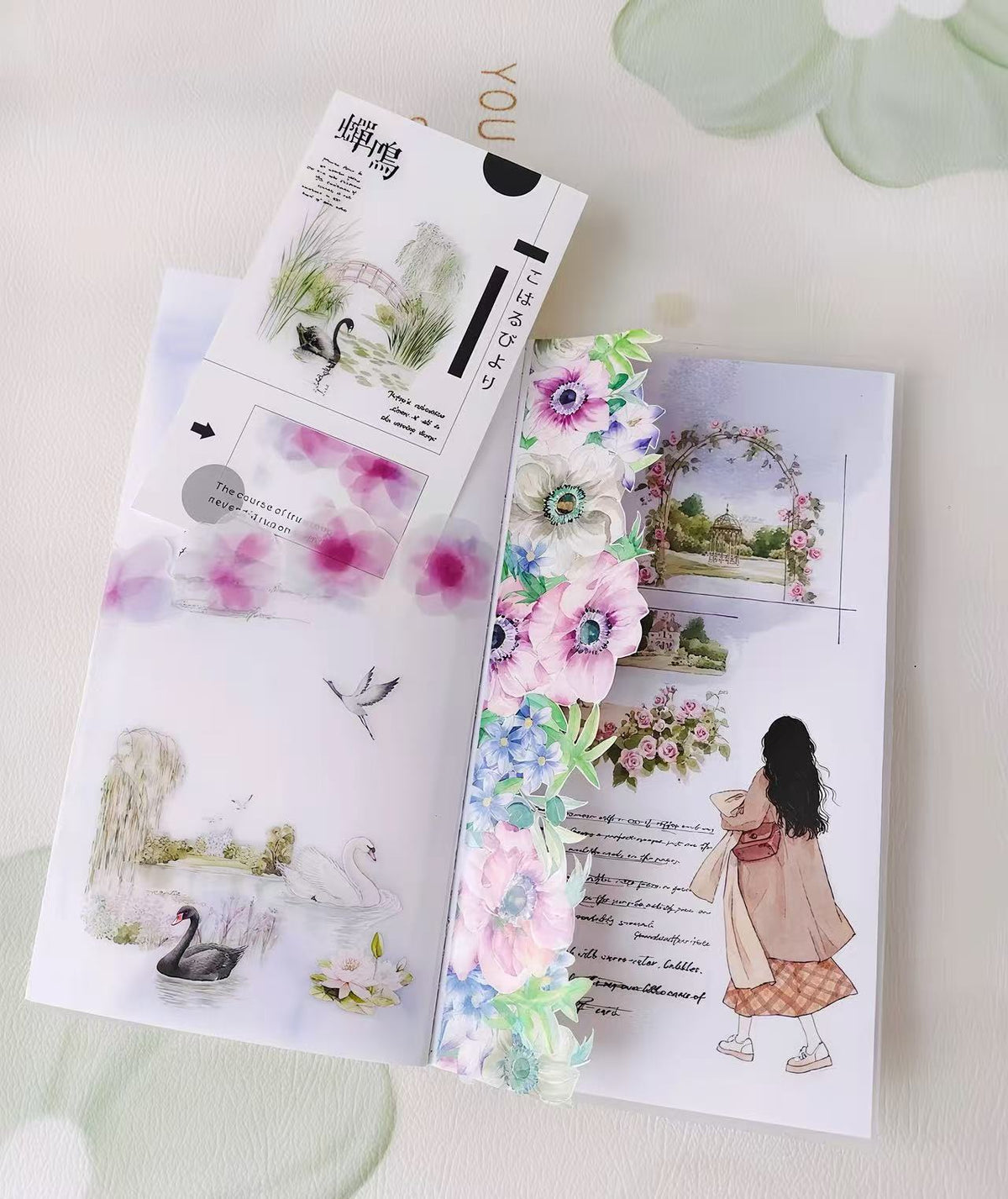 Trendy Casual Girls Character Die‑Cut PET Tape