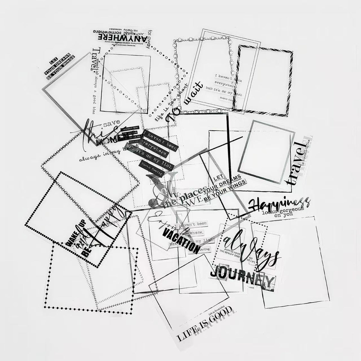 Multi‑Style Collage Frame Die‑Cut PET Tape