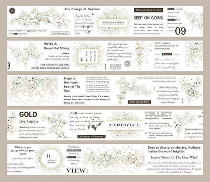 Fall Branch Floral Die‑Cut PET Tape