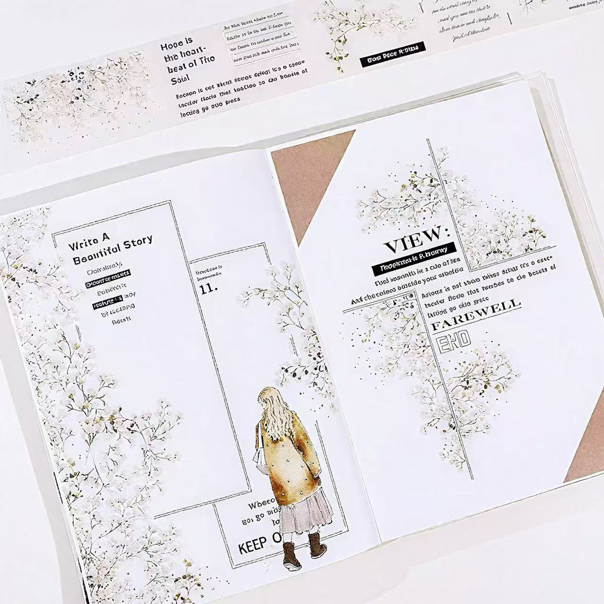 Fall Branch Floral Die‑Cut PET Tape