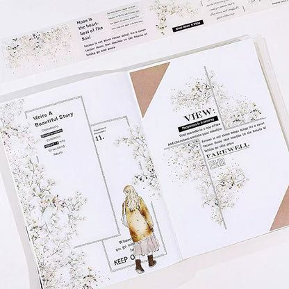 Fall Branch Floral Die‑Cut PET Tape