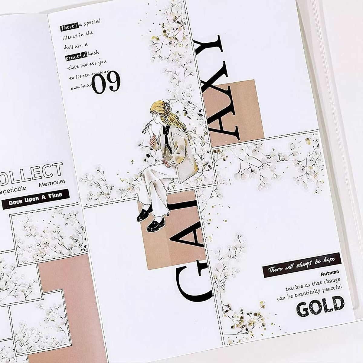 Fall Branch Floral Die‑Cut PET Tape