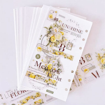 Yellow White Daisy Rose Die‑Cut PET Tape