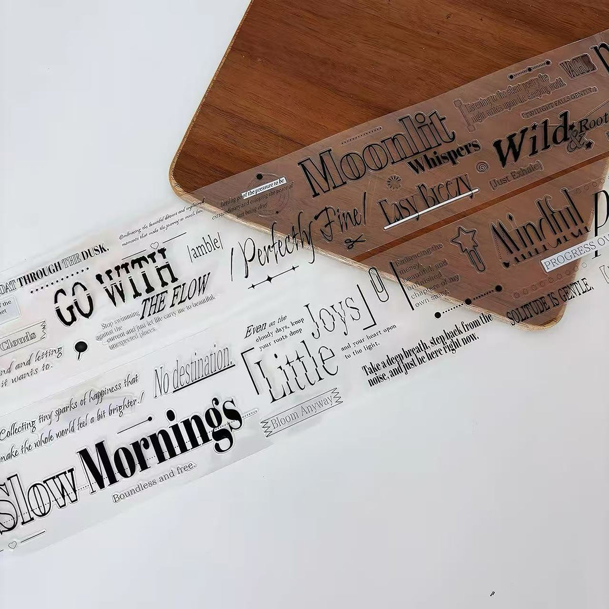Aesthetic Journal Slogan Die‑Cut PET Tape