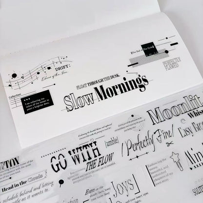 Aesthetic Journal Slogan Die‑Cut PET Tape