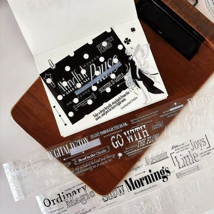 Aesthetic Journal Slogan Die‑Cut PET Tape