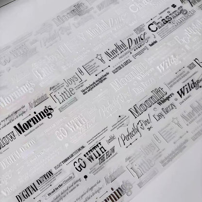 Aesthetic Journal Slogan Die‑Cut PET Tape