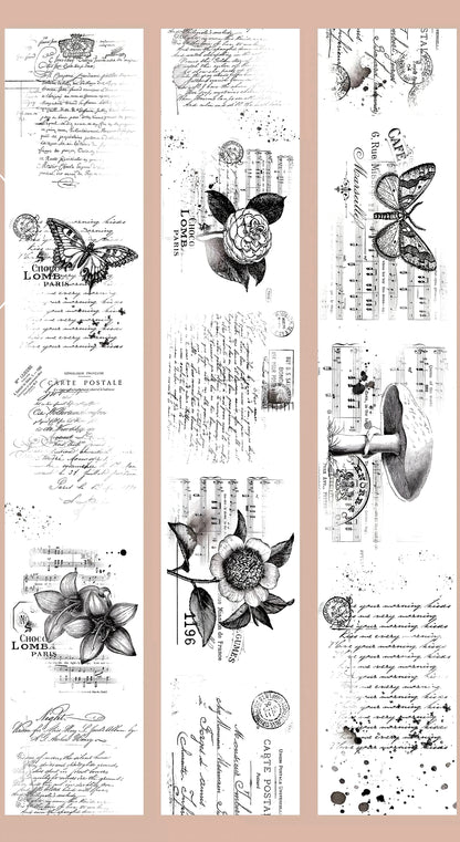 Vintage Butterfly Sheet Music PET Tape