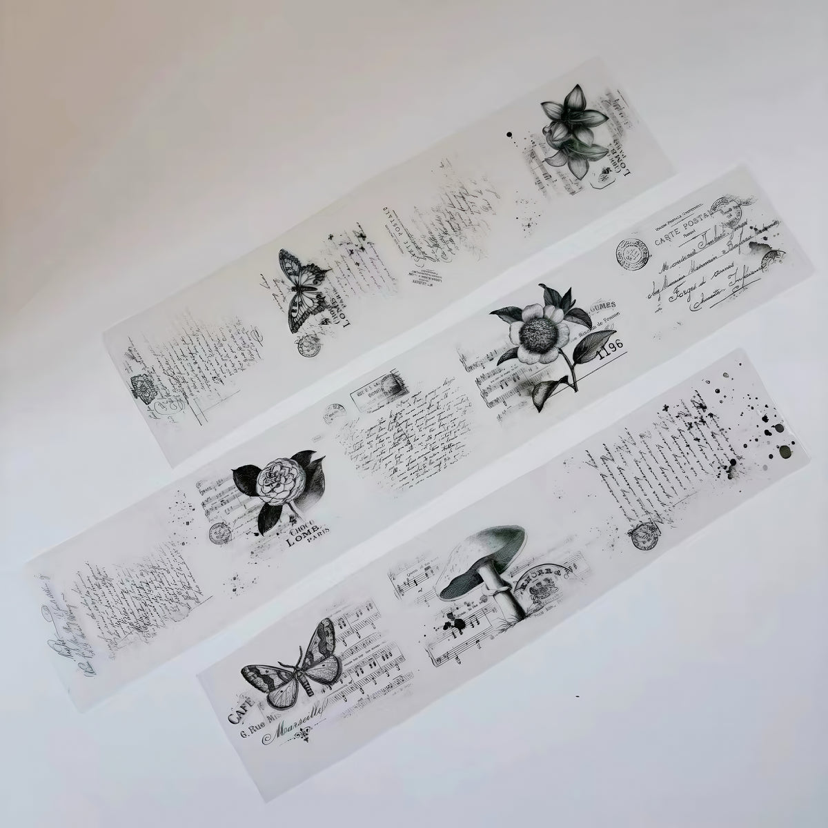 Vintage Butterfly Sheet Music PET Tape