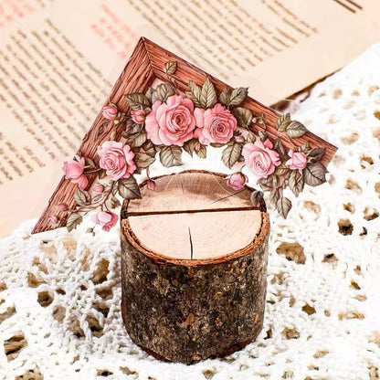 Fairy Tale Floral Border Die‑Cut PET Sticker