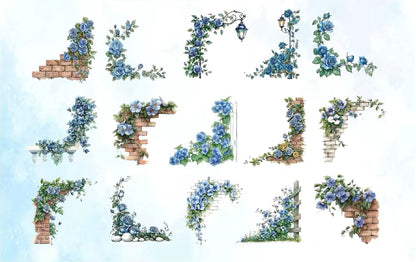 Fairy Tale Floral Border Die‑Cut PET Sticker
