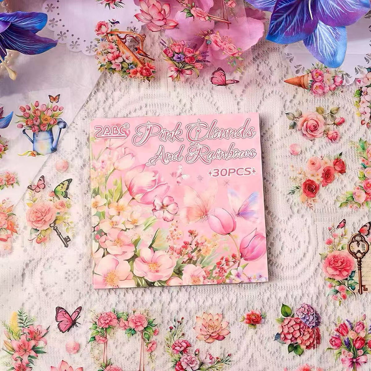 Floral & Butterfly PET Journal Sticker