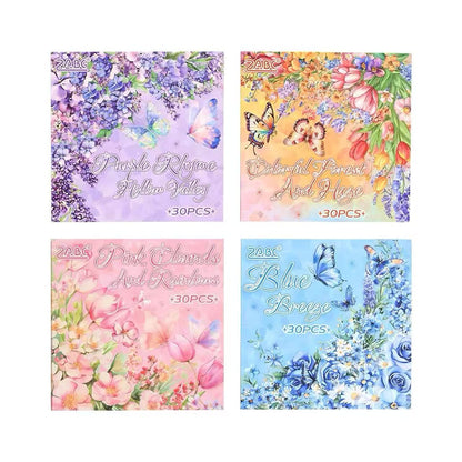 Floral & Butterfly PET Journal Sticker