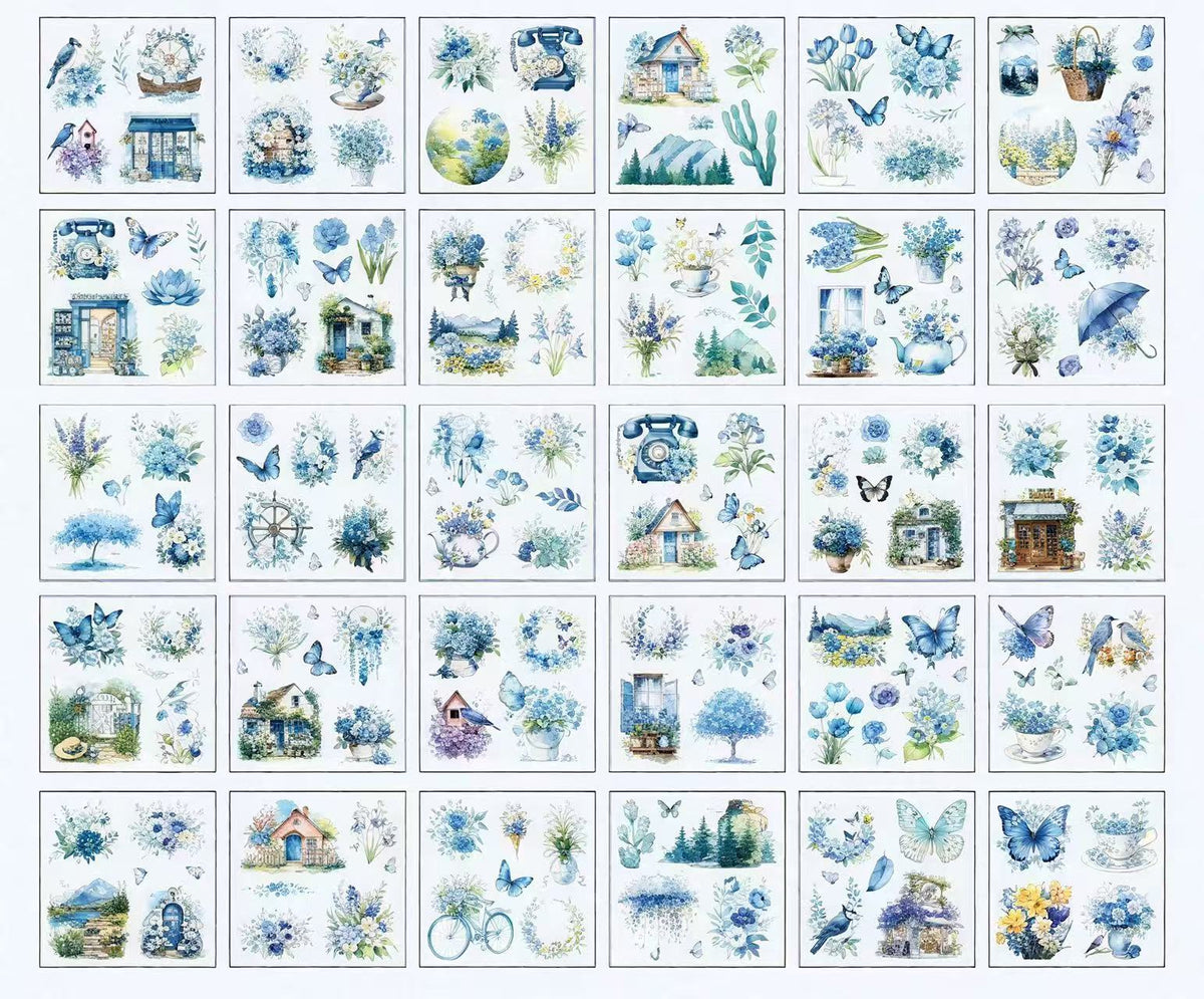 Floral & Butterfly PET Journal Sticker