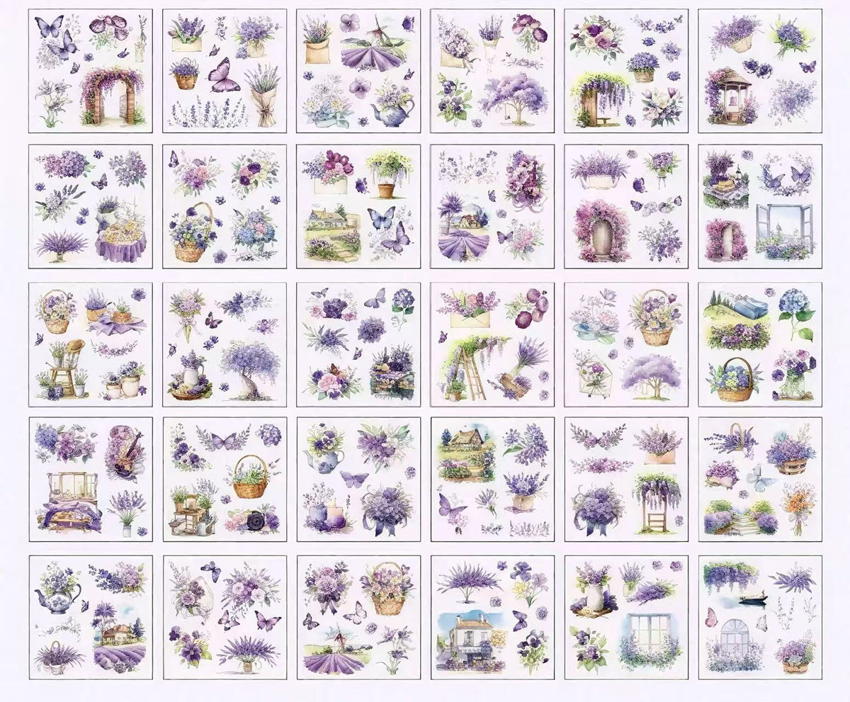 Floral & Butterfly PET Journal Sticker
