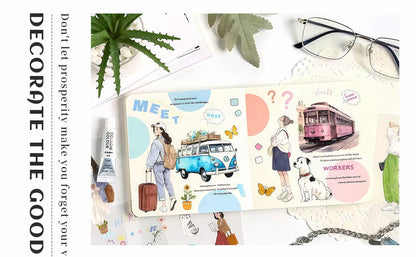 Casual Lifestyle Figure PET Journal Stickers