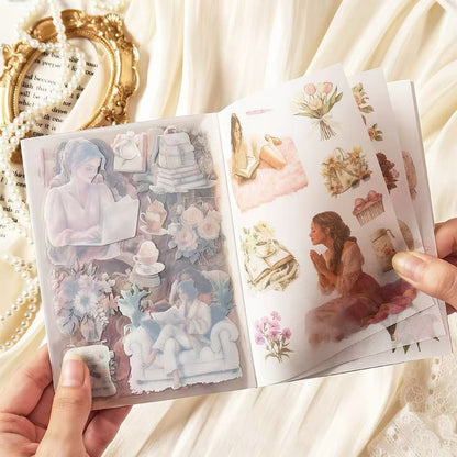 Vintage Relaxing Women Character PET Stickers