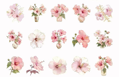 Floral in Glass Bottle PET Journal Sticker
