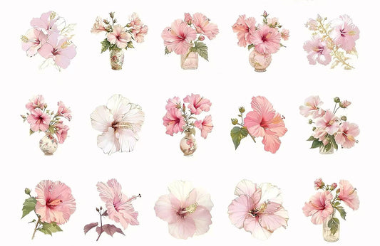 Floral in Glass Bottle PET Journal Sticker