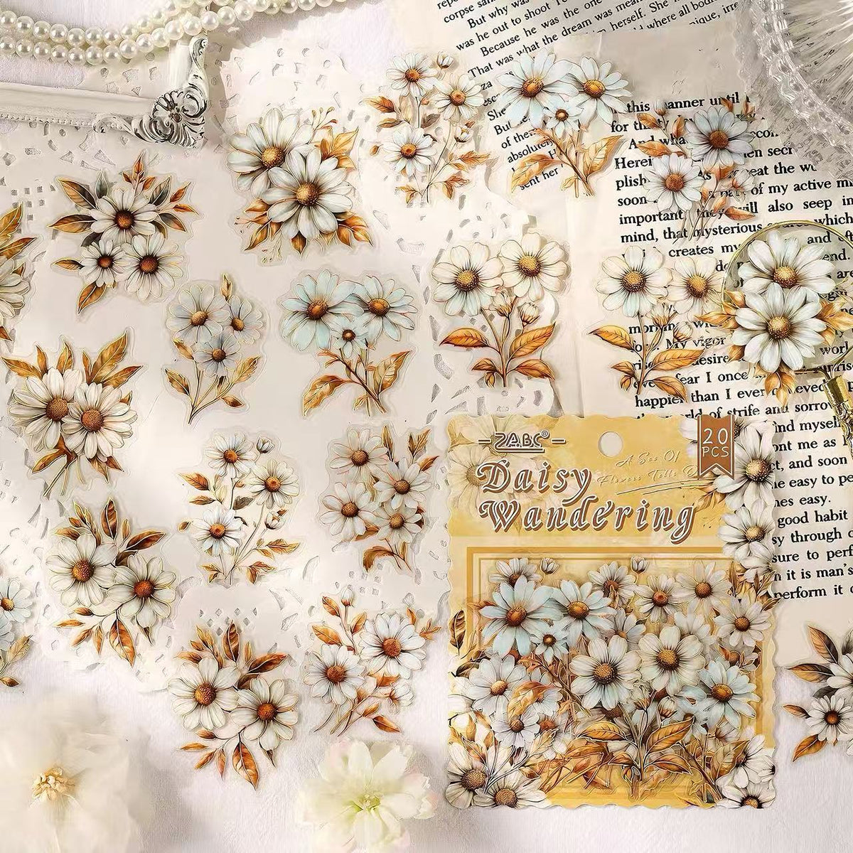 Soft Tone Floral Bouquet PET Sticker