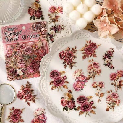 Soft Tone Floral Bouquet PET Sticker