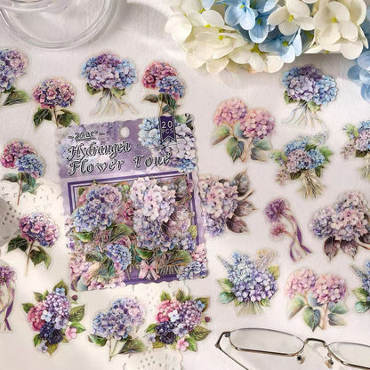 Soft Tone Floral Bouquet PET Sticker