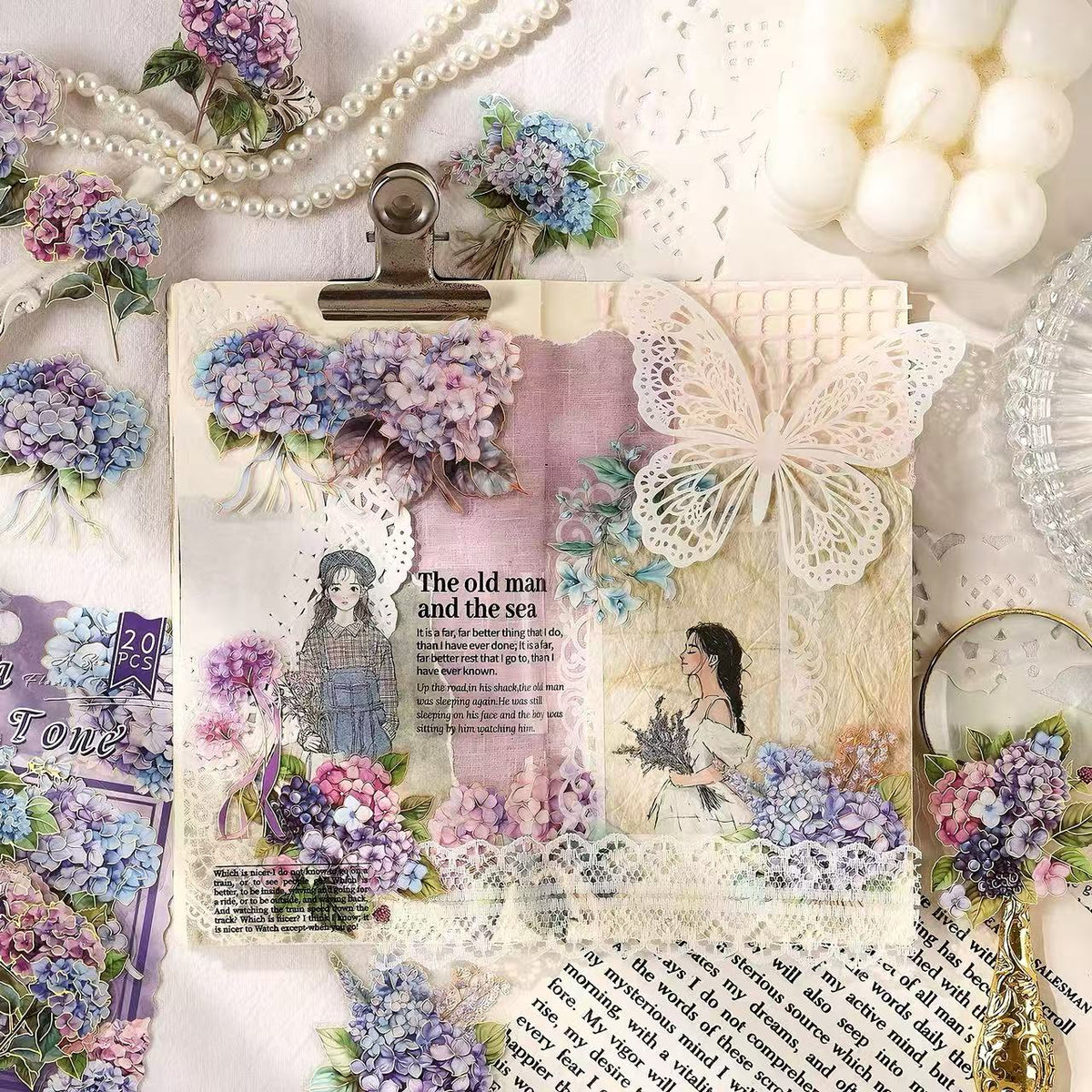 Soft Tone Floral Bouquet PET Sticker
