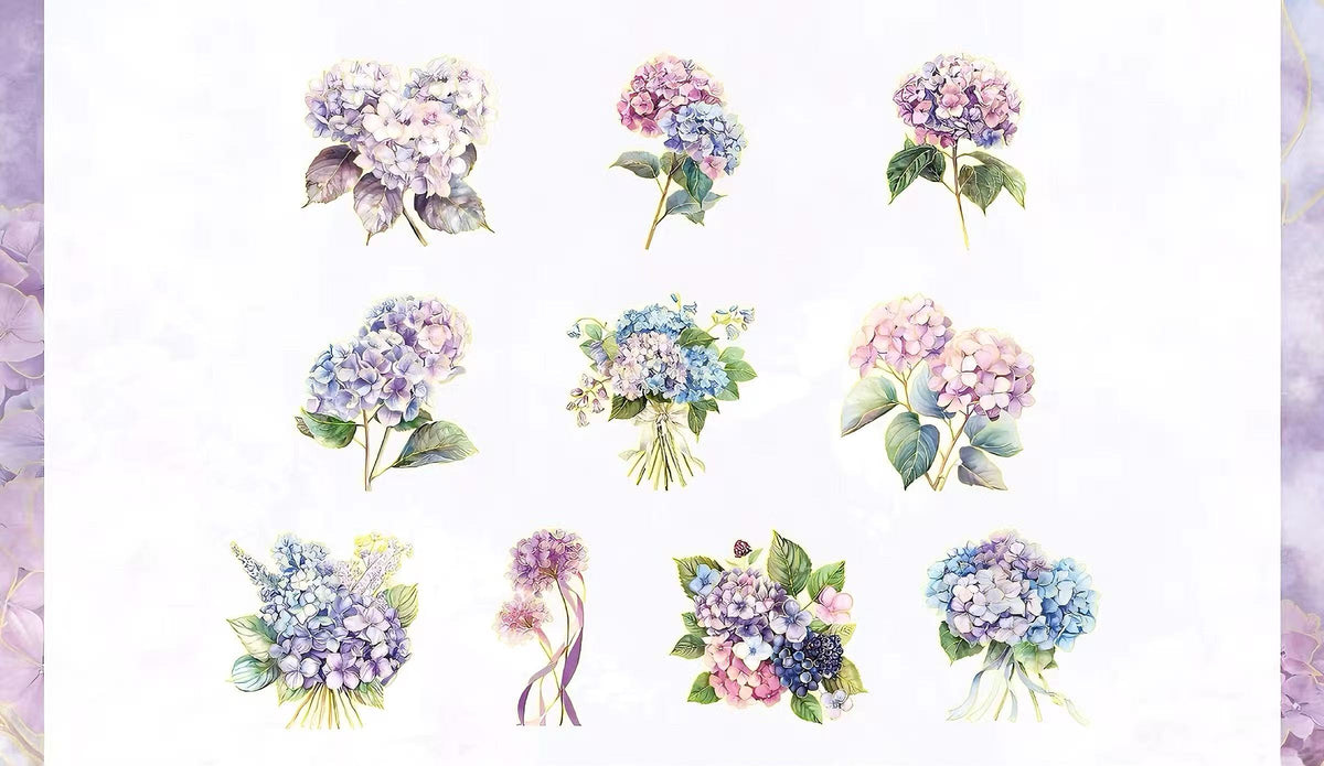 Soft Tone Floral Bouquet PET Sticker
