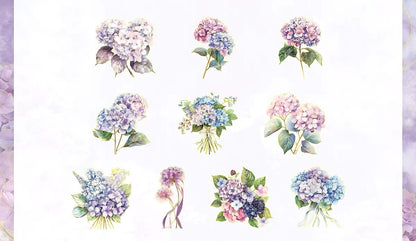 Soft Tone Floral Bouquet PET Sticker