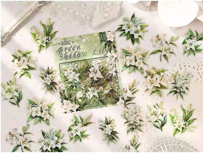 Soft Tone Floral Bouquet PET Sticker