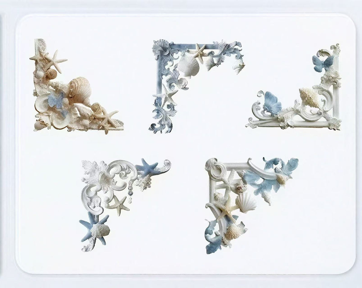 3D Relief Floral Border Scrapbook Sticker