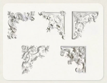 3D Relief Floral Border Scrapbook Sticker