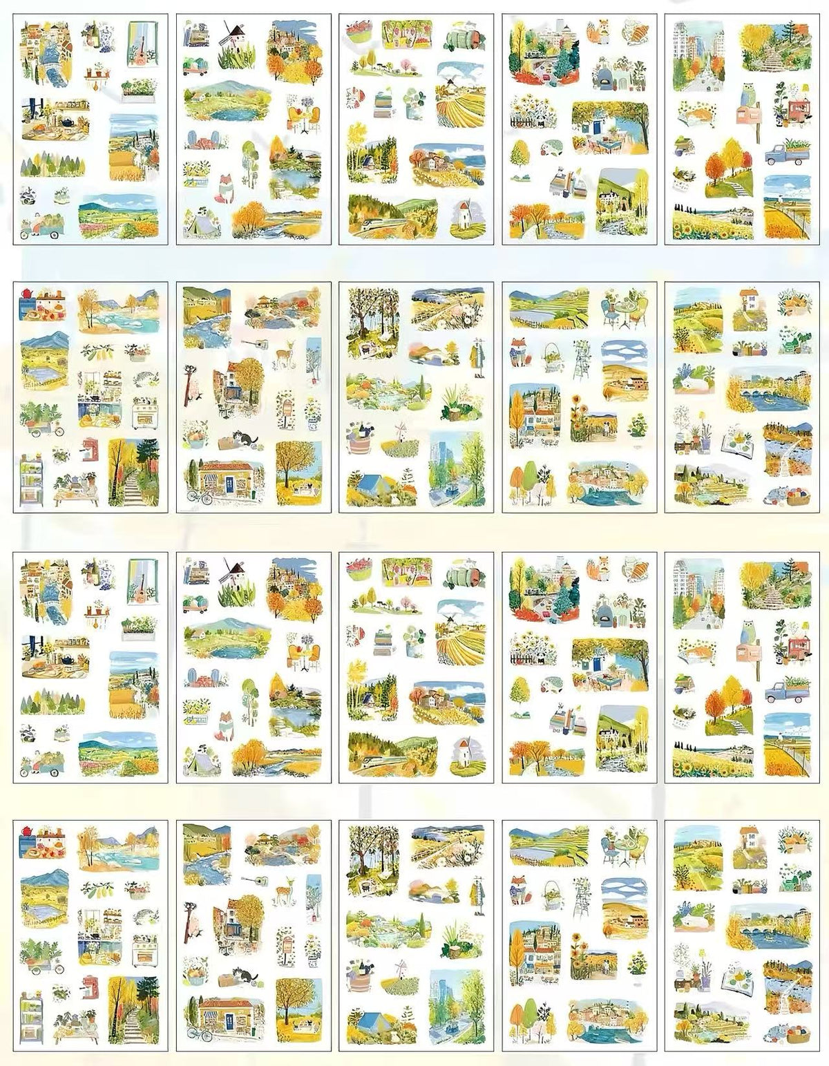 Seasonal Scenery PET & Washi Journal Sticker