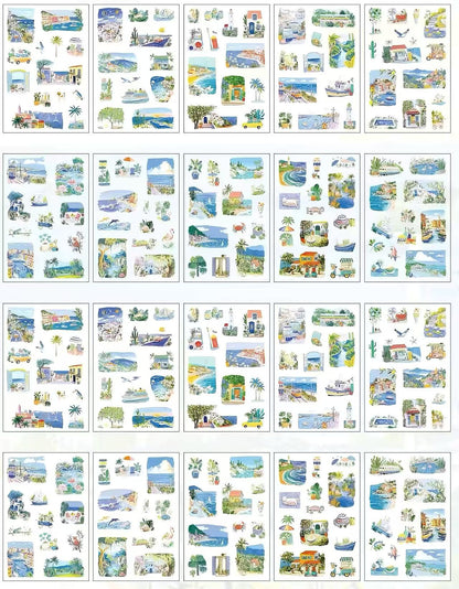 Seasonal Scenery PET & Washi Journal Sticker