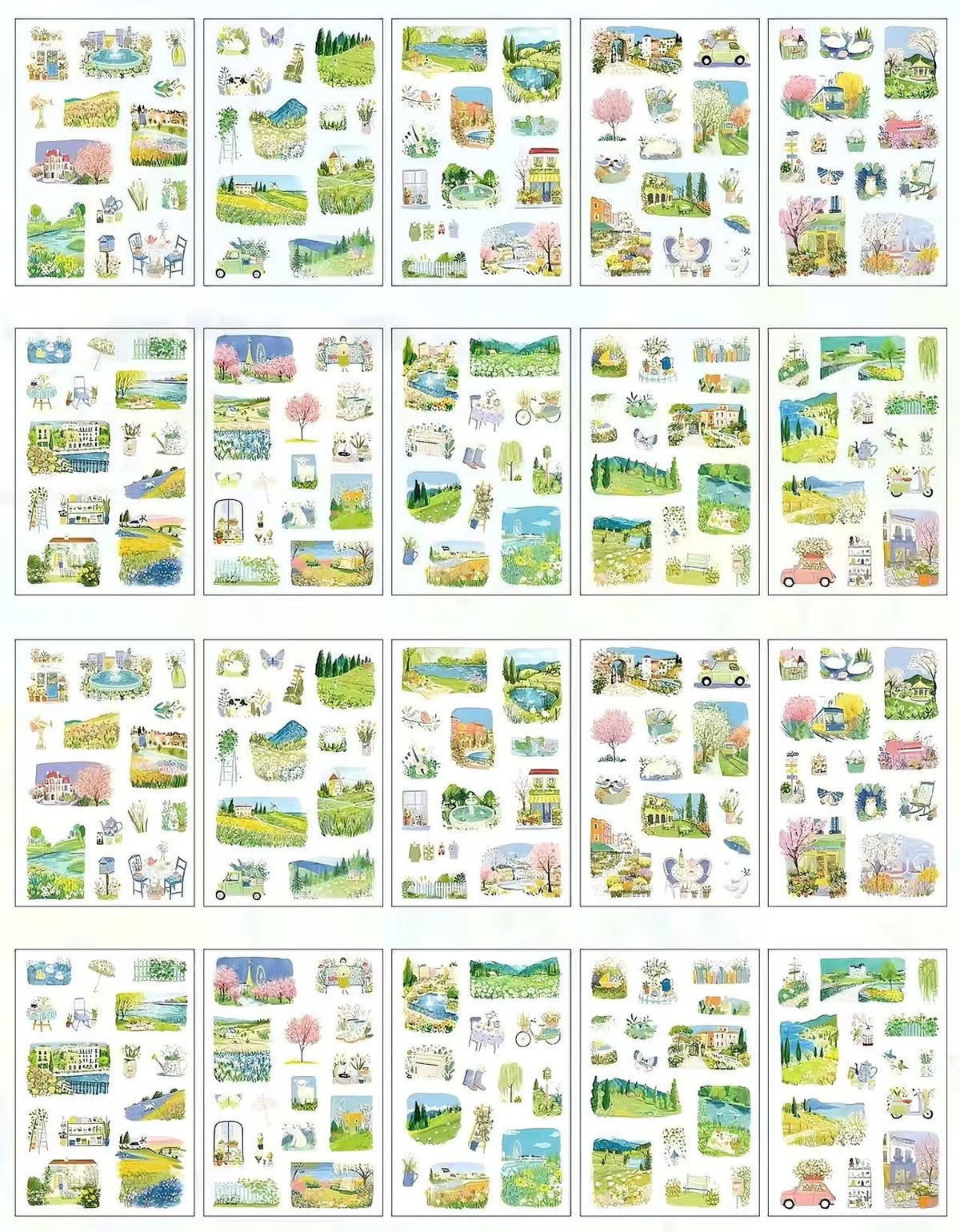 Seasonal Scenery PET & Washi Journal Sticker