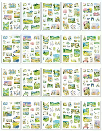 Seasonal Scenery PET & Washi Journal Sticker