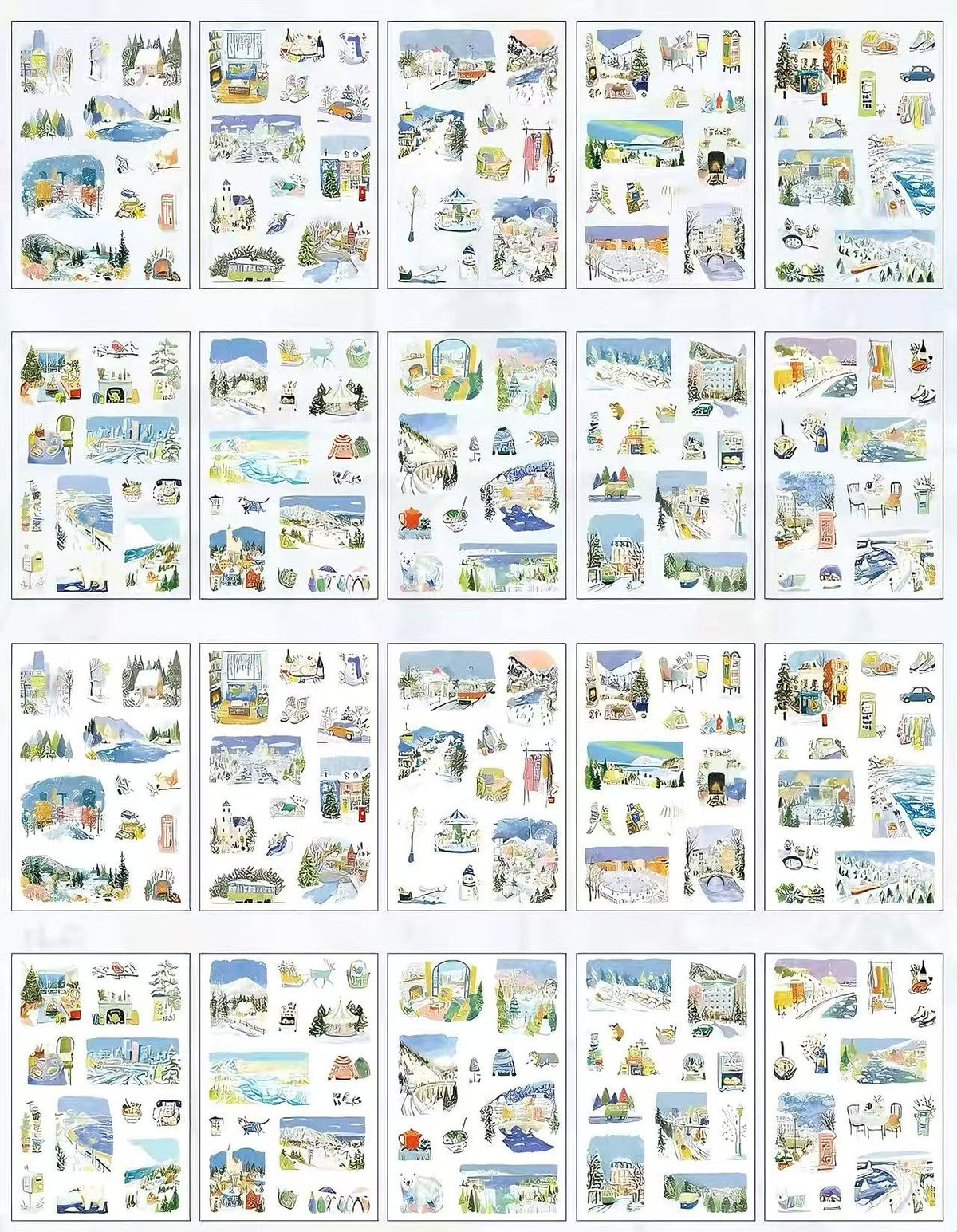 Seasonal Scenery PET & Washi Journal Sticker