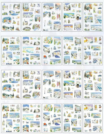 Seasonal Scenery PET & Washi Journal Sticker