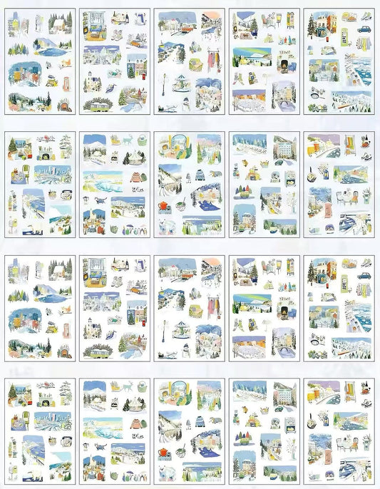 Seasonal Scenery PET & Washi Journal Sticker