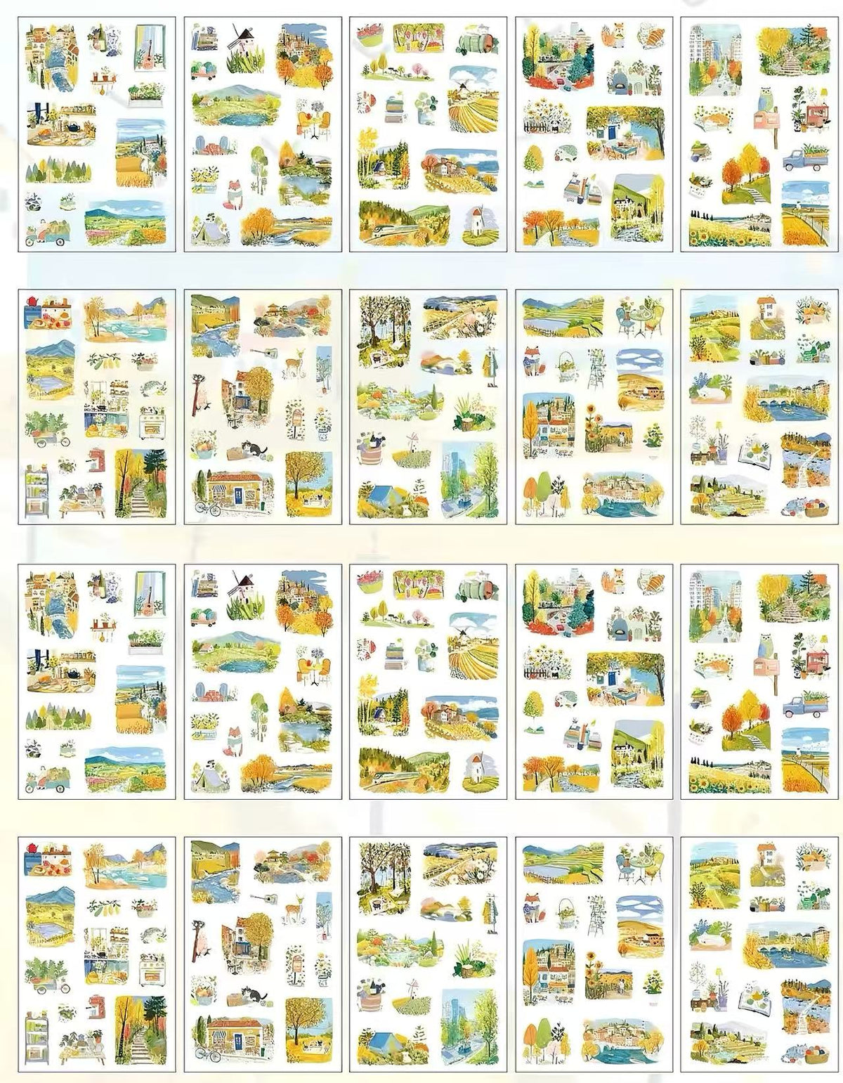 4 Seasons Travel Landscape Die Cut Sticker