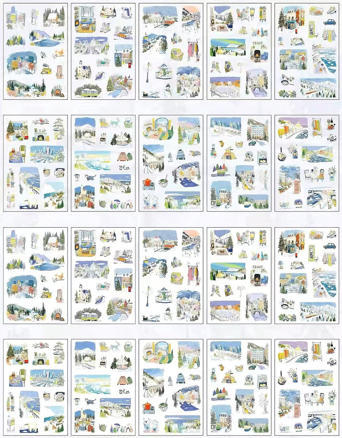 4 Seasons Travel Landscape Die Cut Sticker