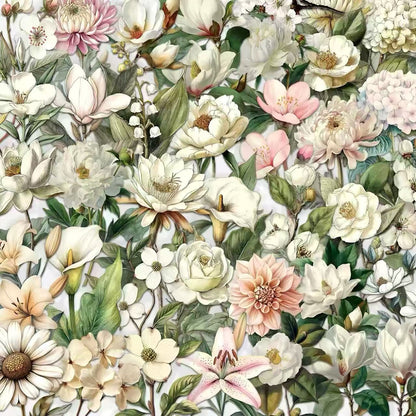 Individual Decorative Floral PET Sticker