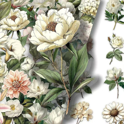 Individual Decorative Floral PET Sticker