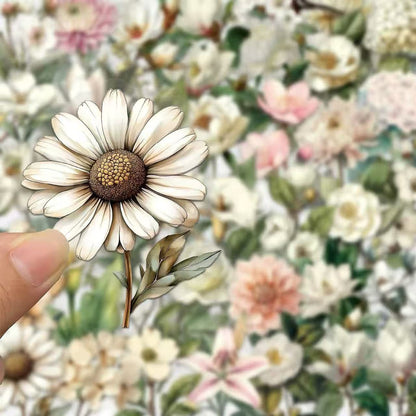 Individual Decorative Floral PET Sticker