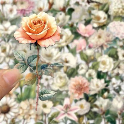 Individual Decorative Floral PET Sticker